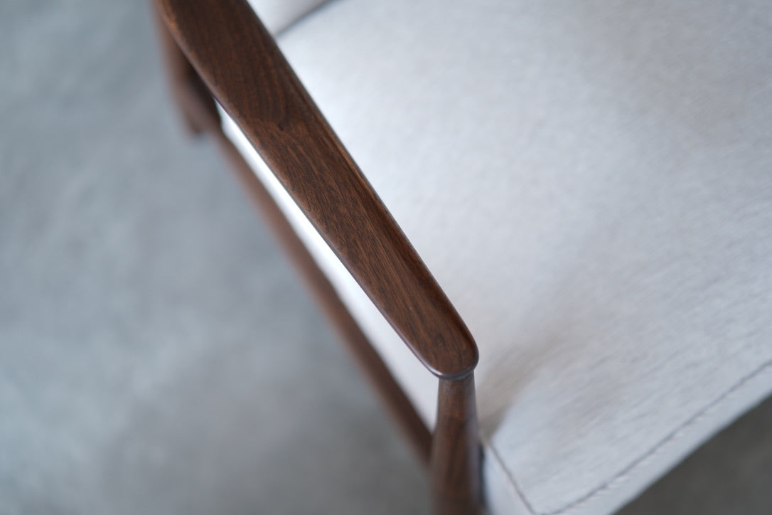 Set of Walnut Lounge Chairs by Erwin Lambeth, C. 1950s