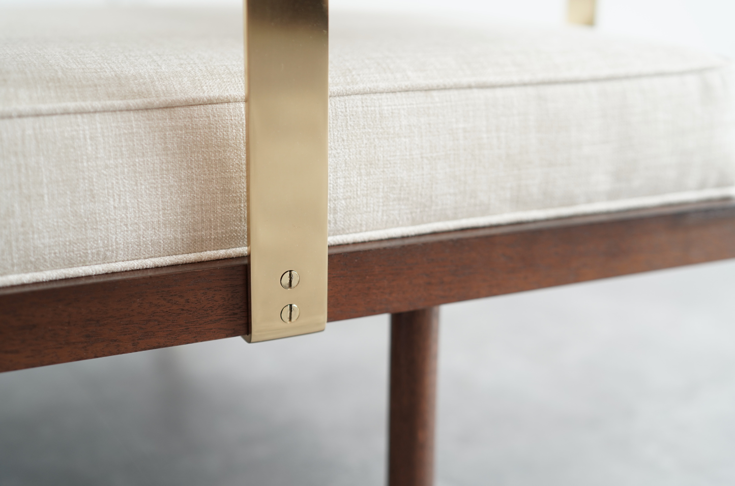 Mahogany and Brass Daybed by Harvey Probber, C. 1950s