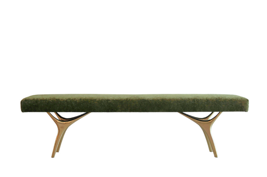 Crescent Bench Series 72 in Polished Brass