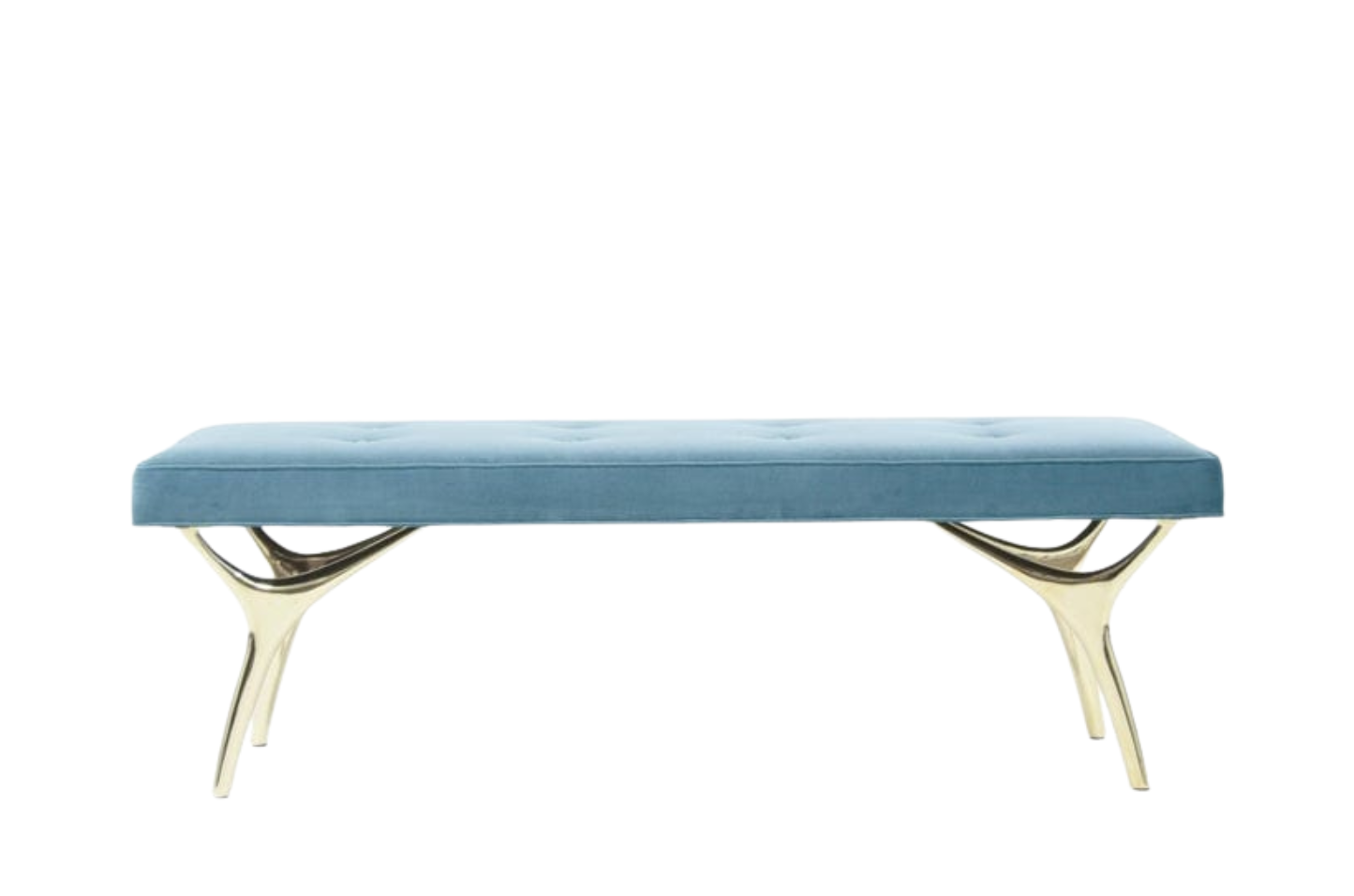 Crescent Bench Series 60 in Polished Brass