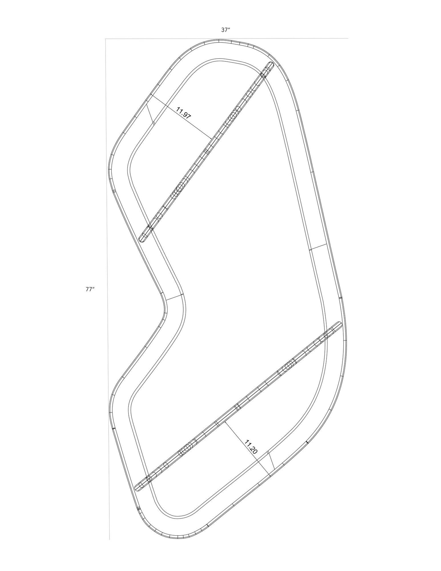 Contour Coffee Table in Walnut