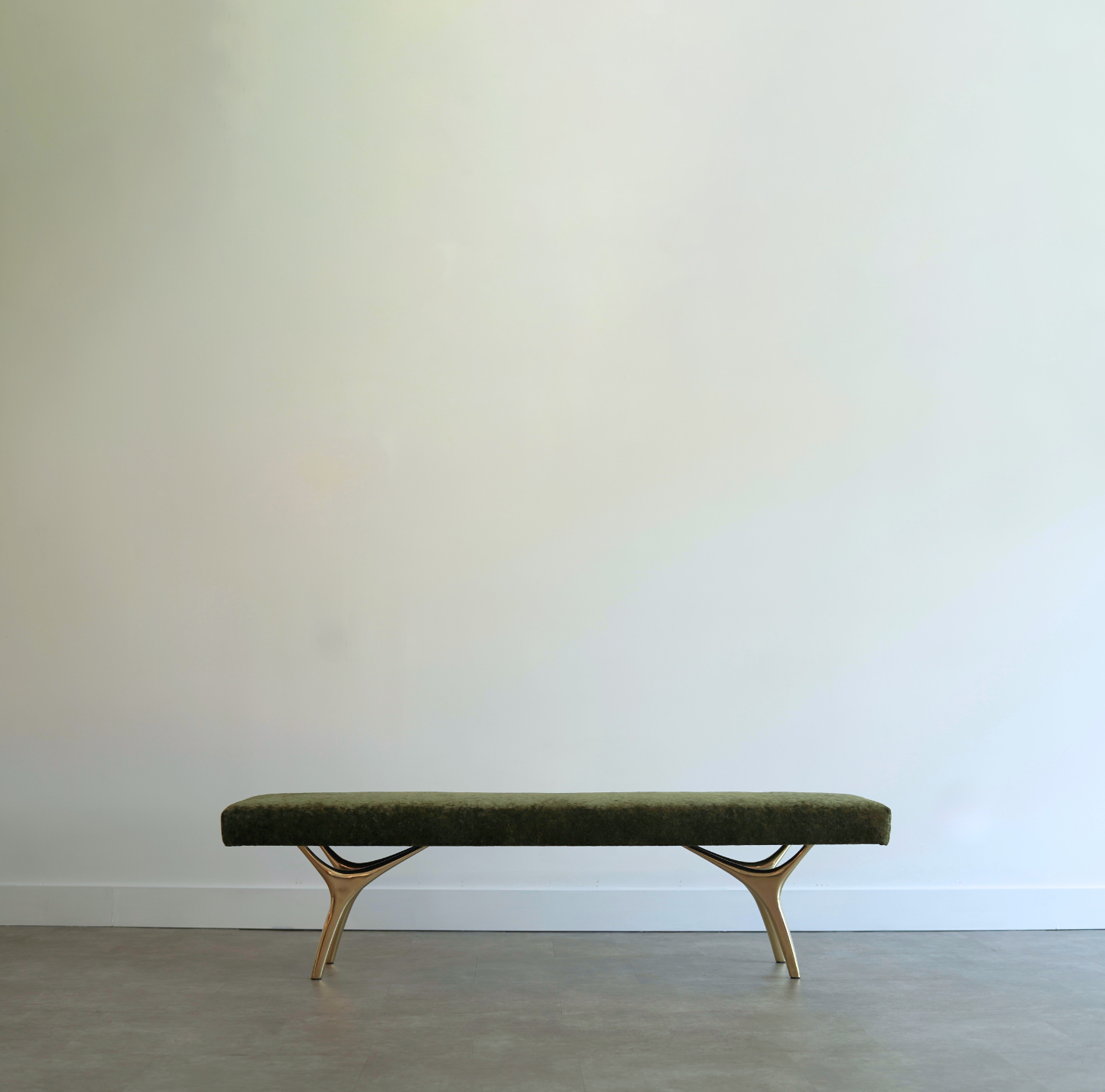 Crescent Bench Series 72 in Polished Brass