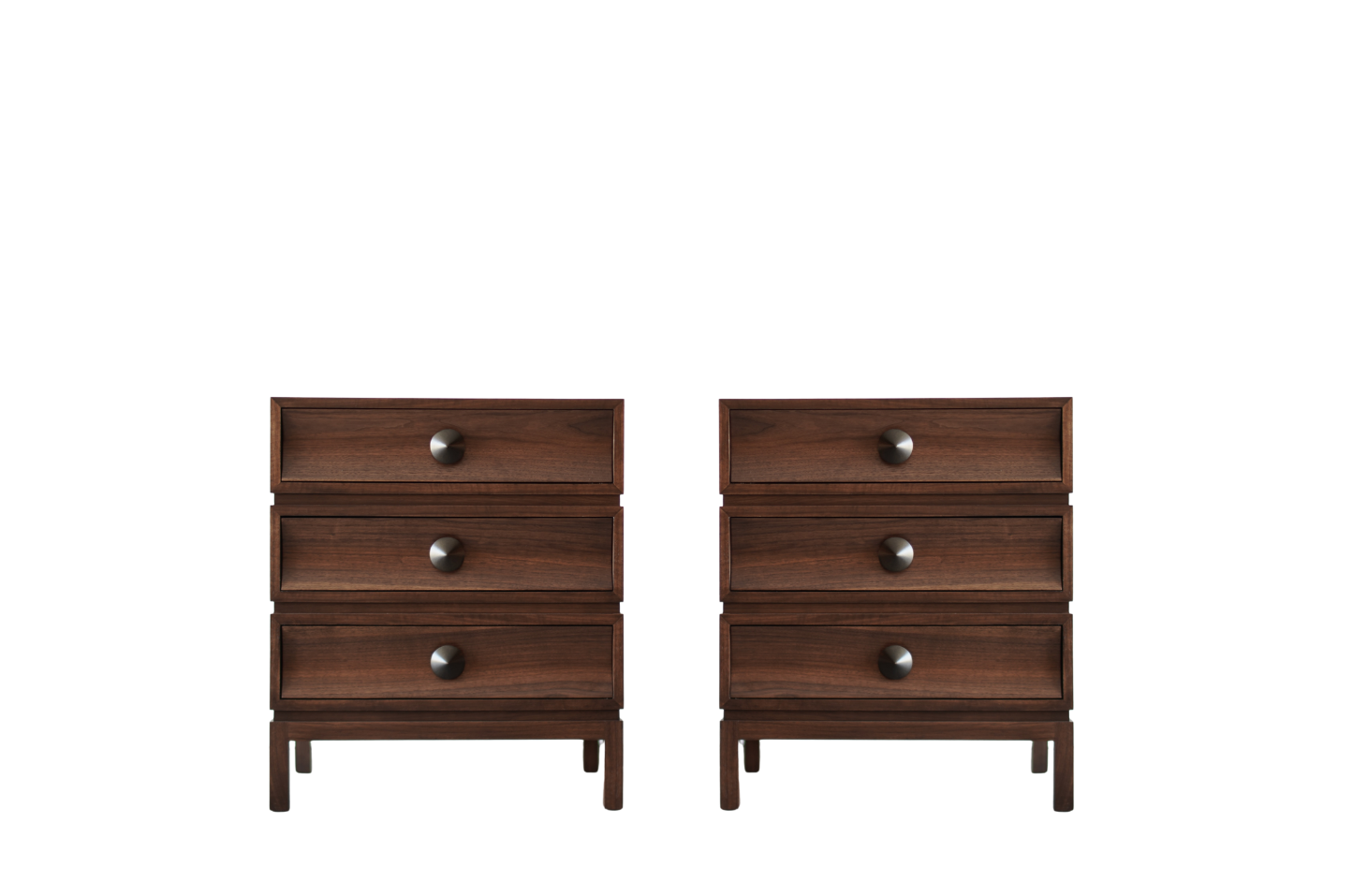Stacked Nightstands in Dark Walnut