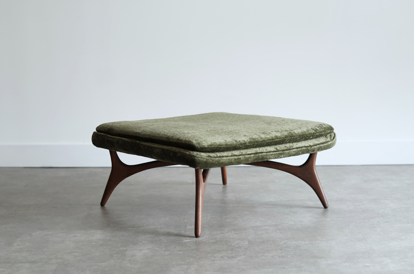 Sculptural Walnut Ottoman by Vladimir Kagan, C. 1950s