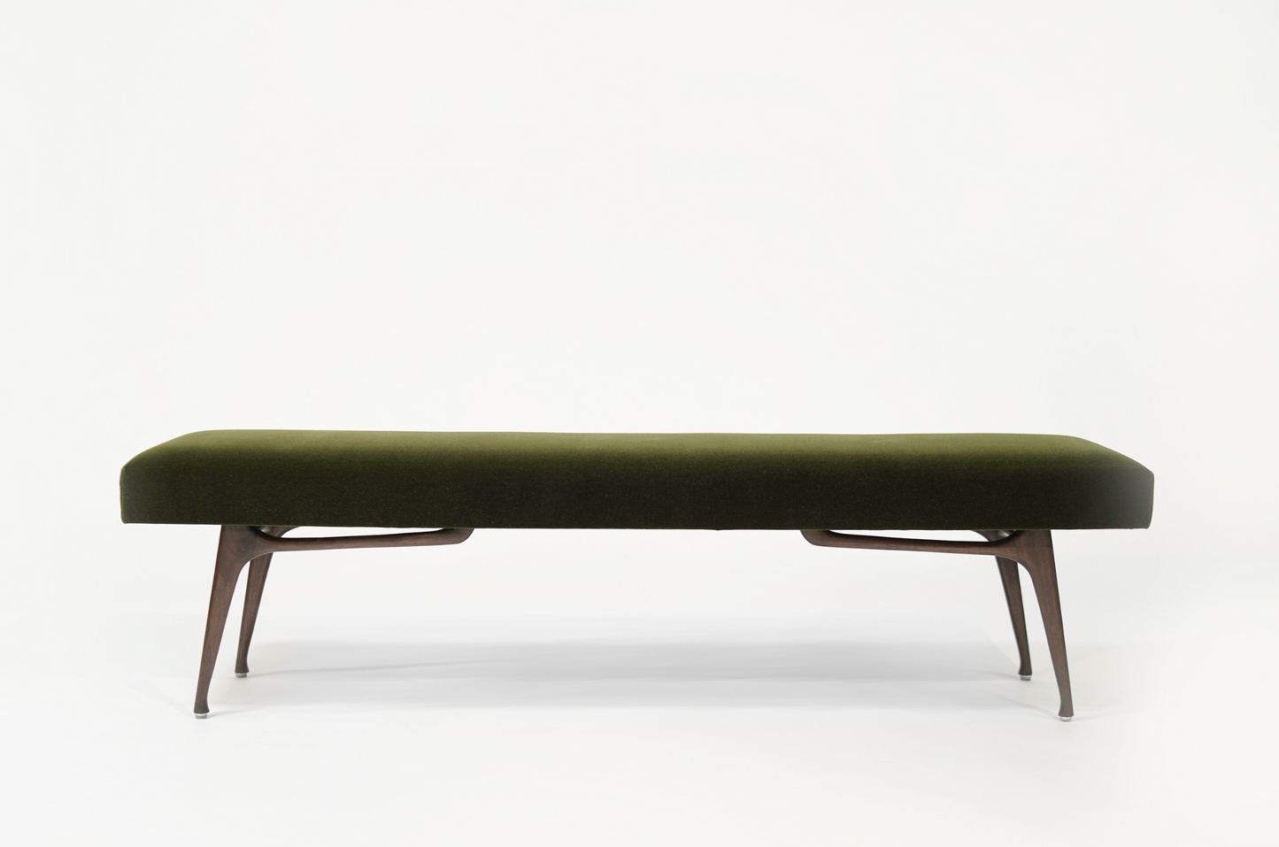 Sculptural ICO Bench Series 72 in Dark Walnut