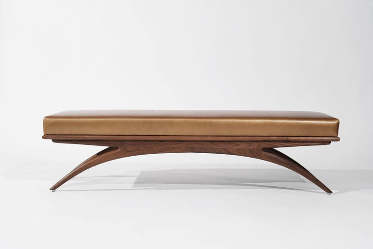 Convex Bench Series 72 in Matte Natural Walnut