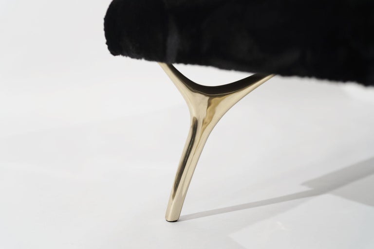 Crescent Daybed in Polished Brass