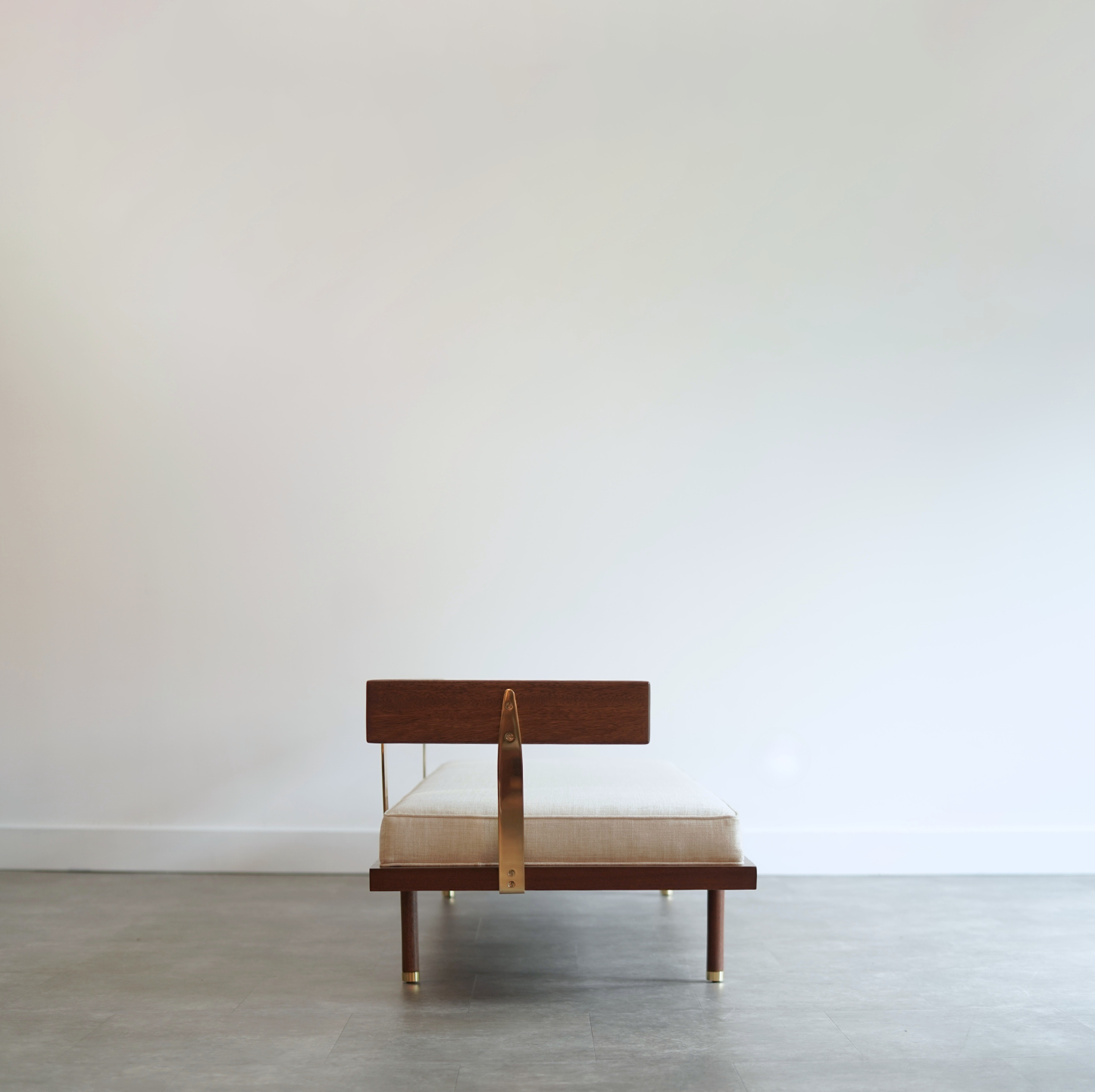 Mahogany and Brass Daybed by Harvey Probber, C. 1950s