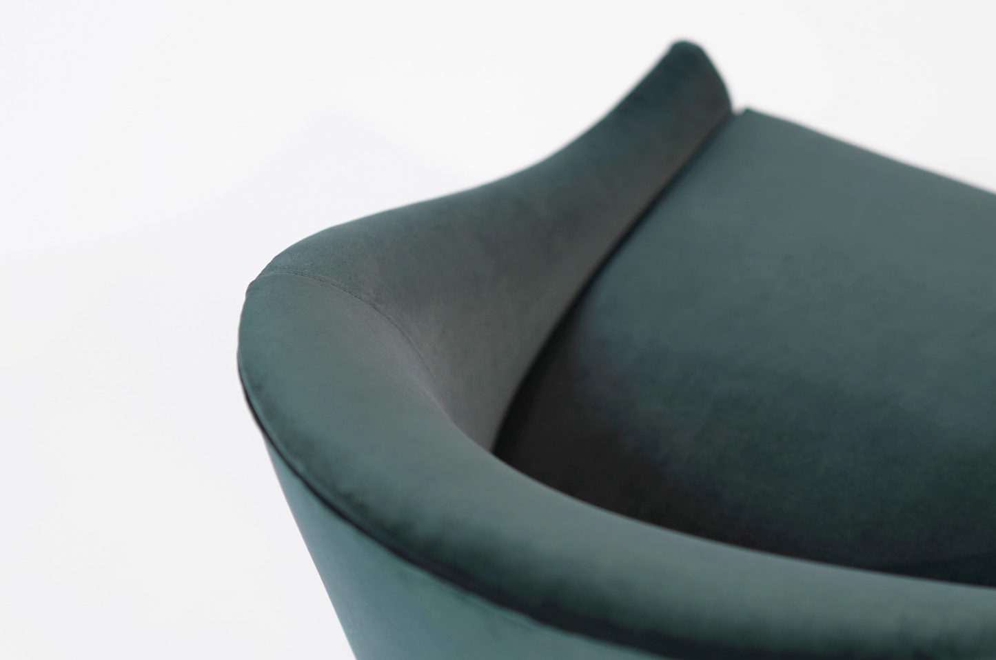 Mid-Century Modern Lounge Chairs in Emerald Velvet, C. 1950s