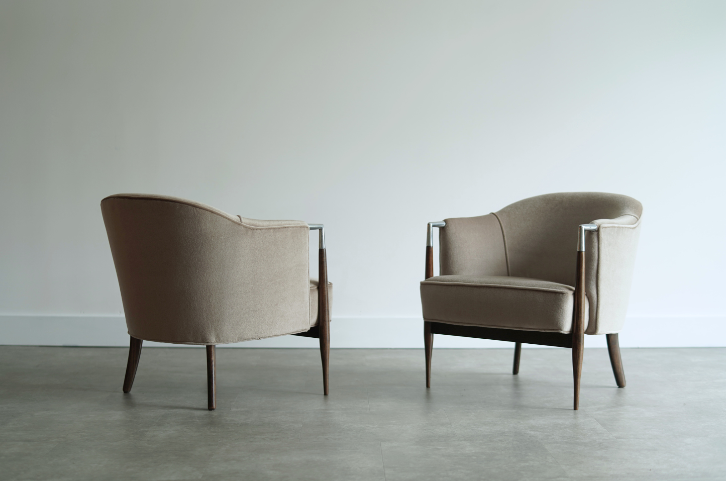 Set of MCM Lounge Chairs in Mohair, C. 1960s