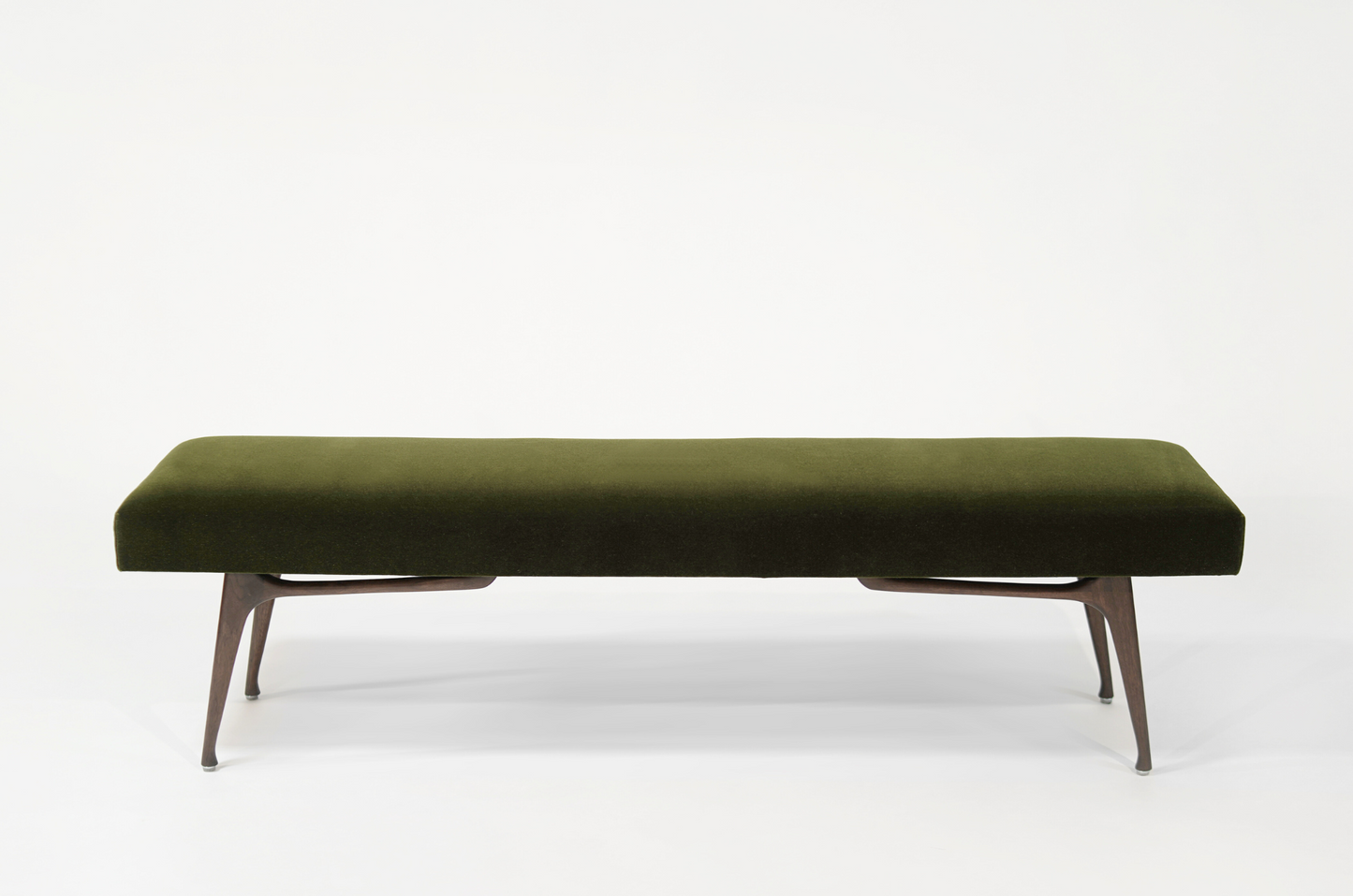 Sculptural ICO Bench Series 72 in Dark Walnut