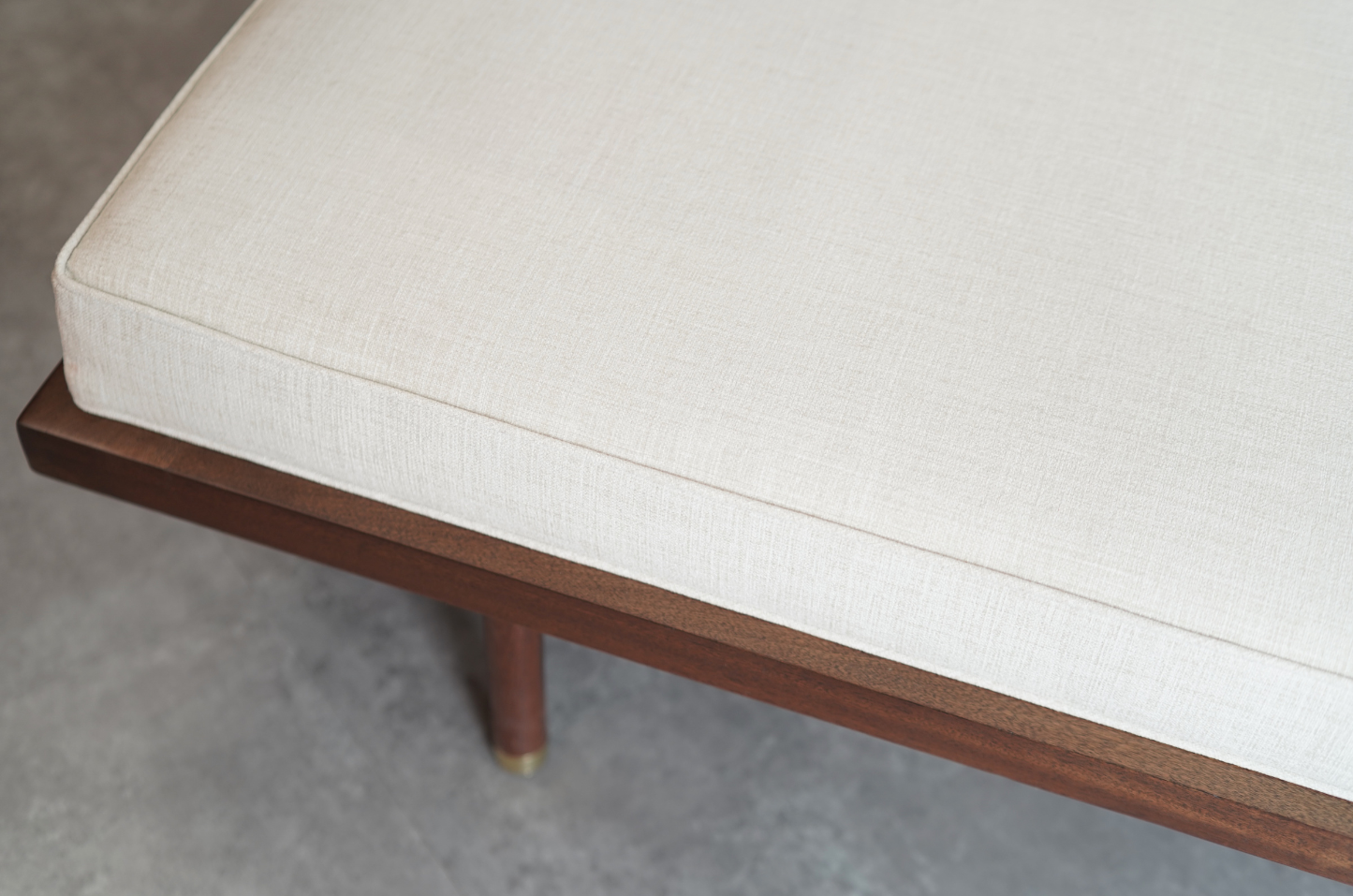 Mahogany and Brass Daybed by Harvey Probber, C. 1950s