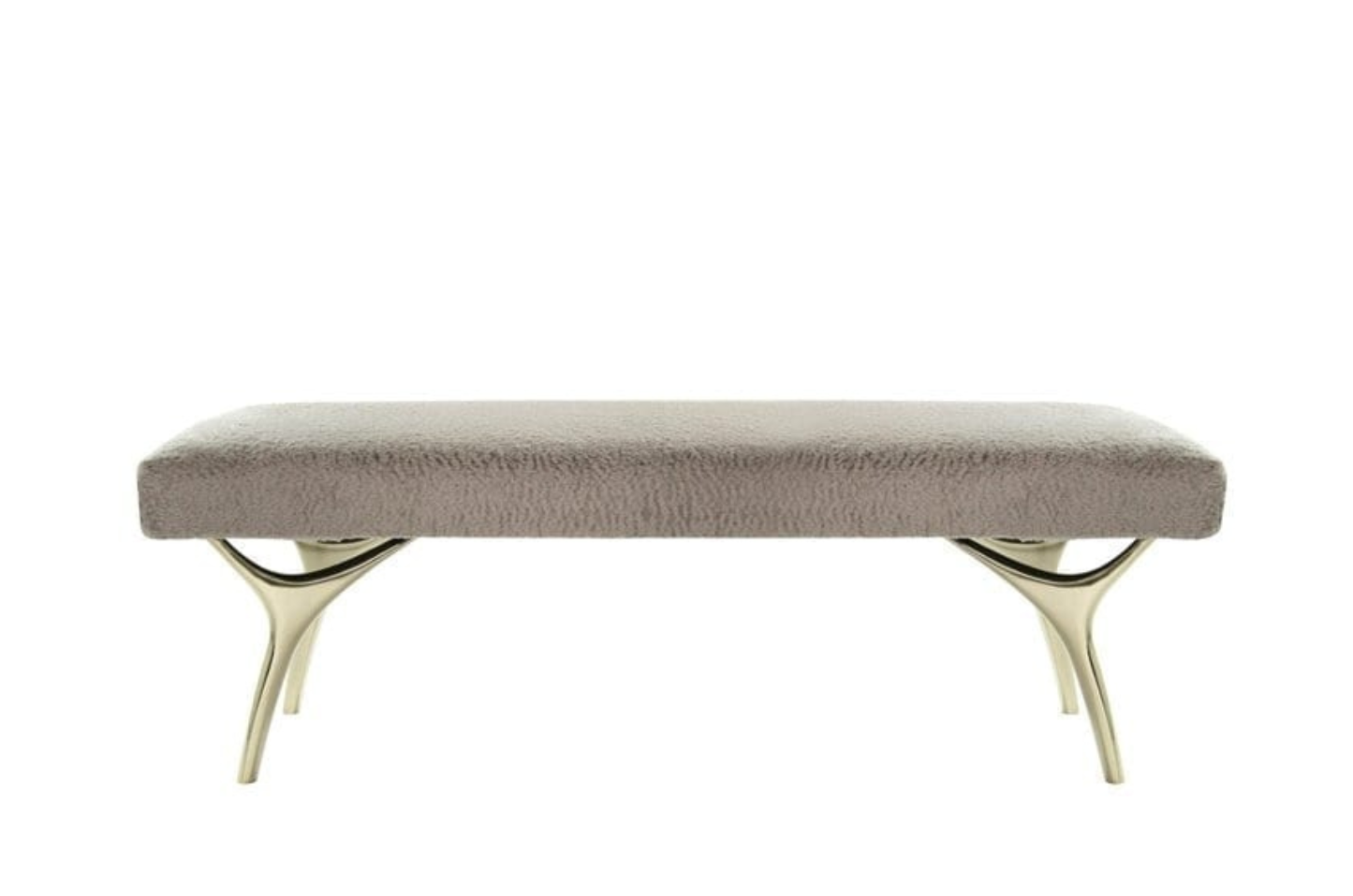 Crescent Bench Series 60 in Polished Brass