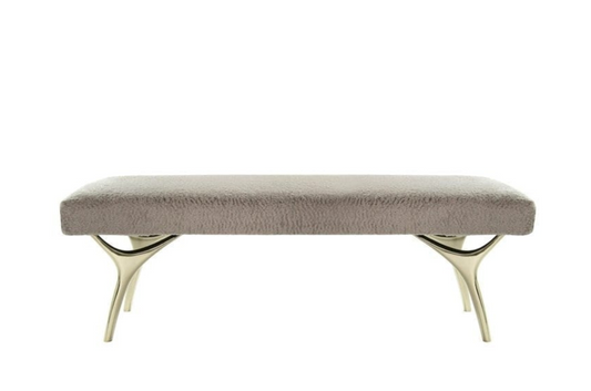 Crescent Bench Series 60 in Polished Brass