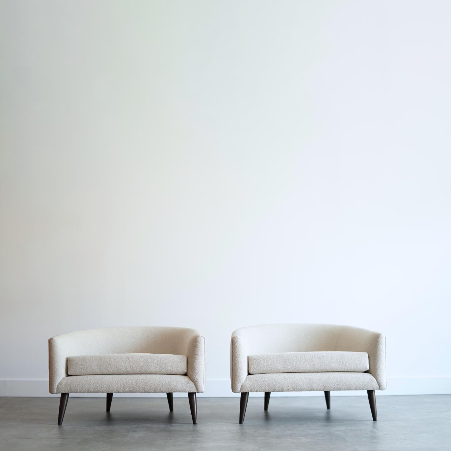 MCM Low Profile Barrel Back Lounge Chairs, C. 1950s