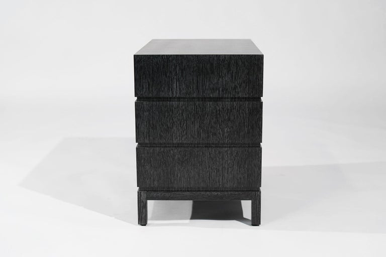 Stacked Bedside Table in Black Ceruse