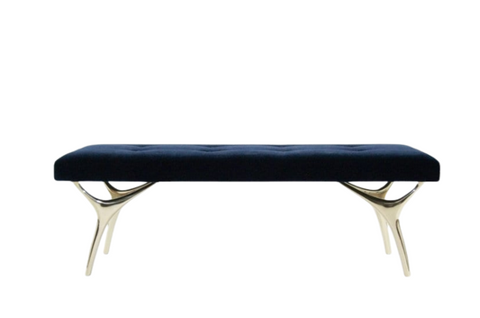Crescent Bench Series 60 in Polished Brass