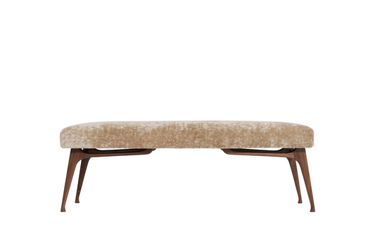 Sculptural ICO Bench Series 54 in Natural Walnut