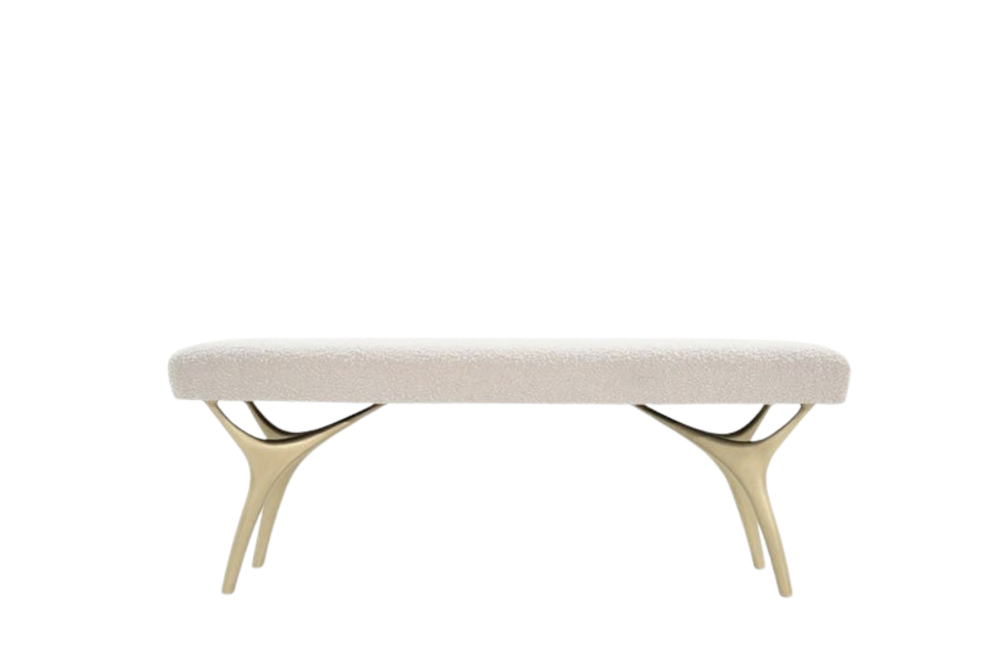 Crescent Bench Series 48 in Brushed Brass