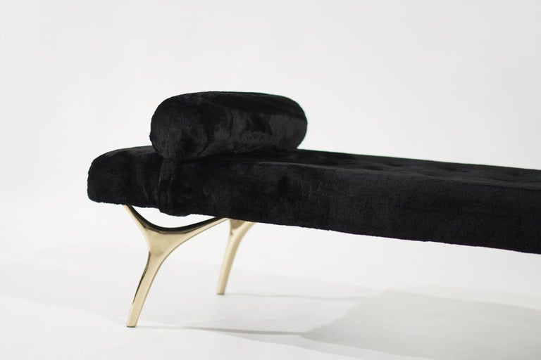 Crescent Daybed in Polished Brass