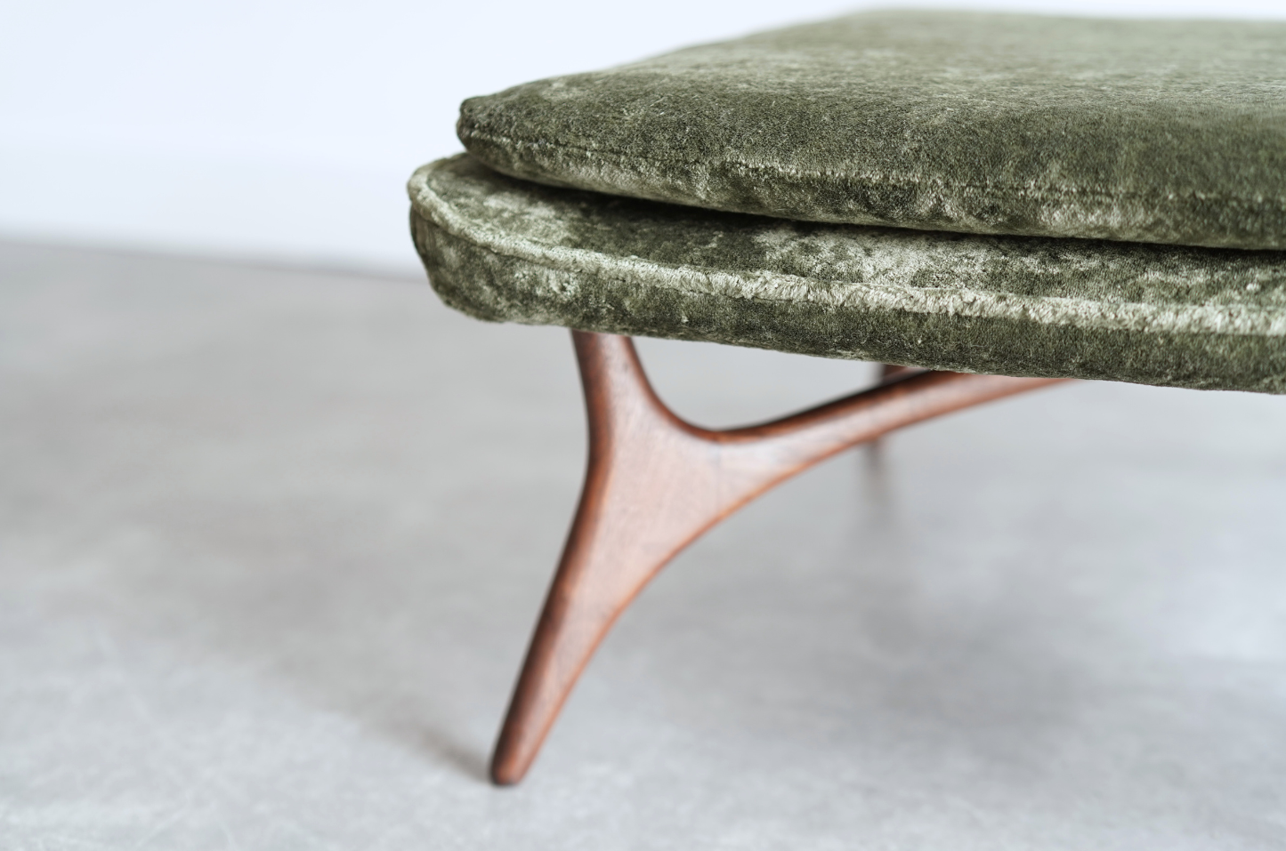 Sculptural Walnut Ottoman by Vladimir Kagan, C. 1950s