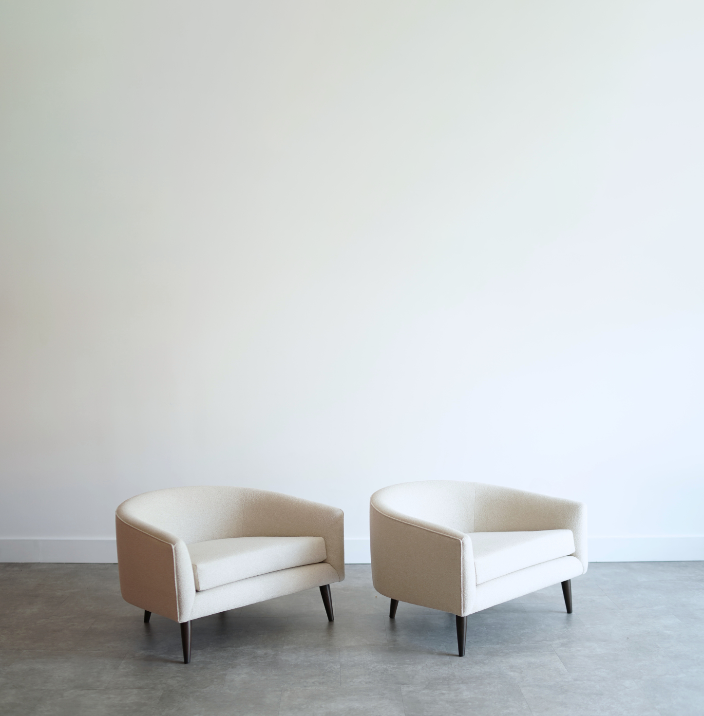 MCM Low Profile Barrel Back Lounge Chairs, C. 1950s