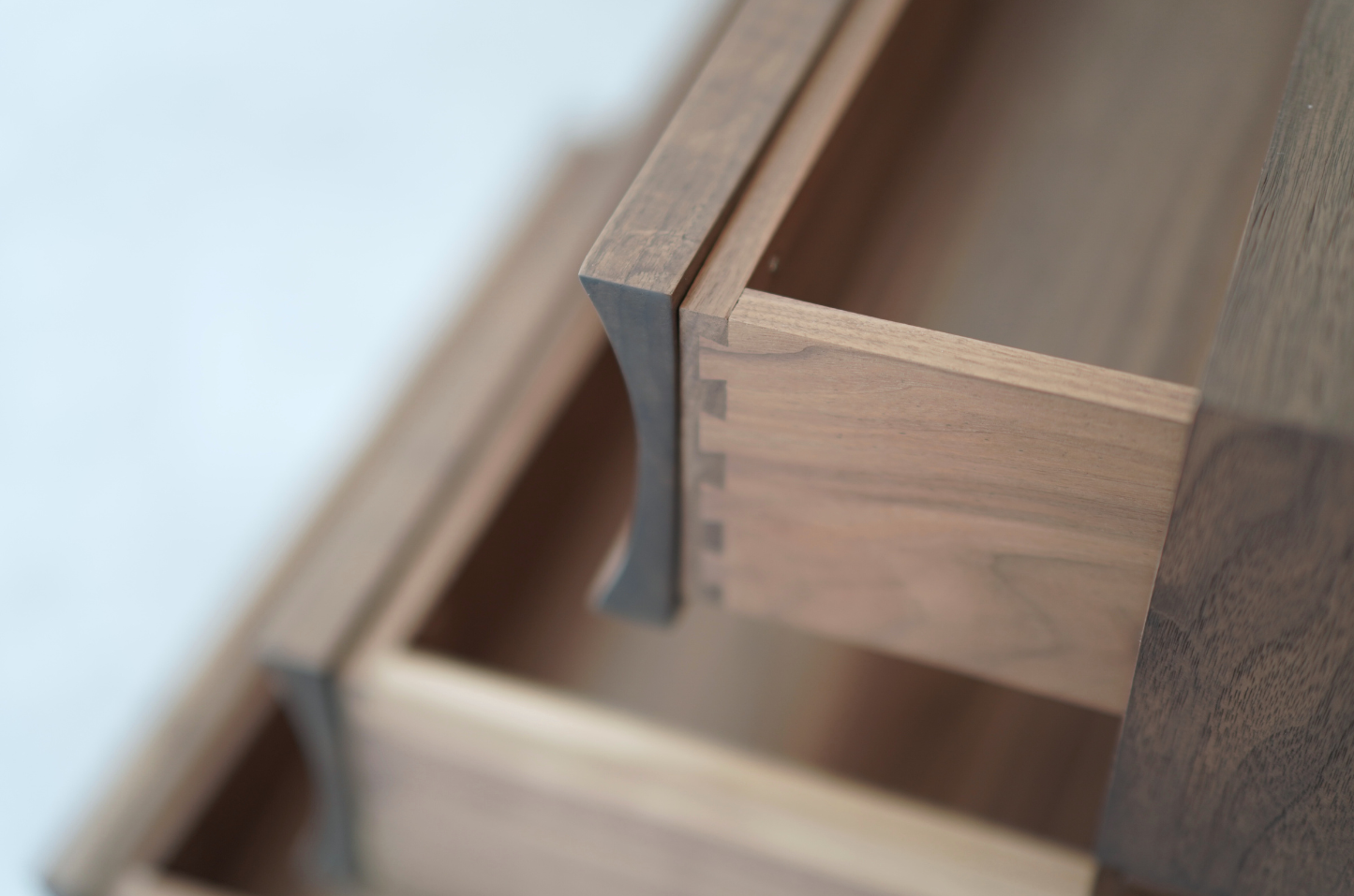 Stacked Nightstands in Dark Walnut