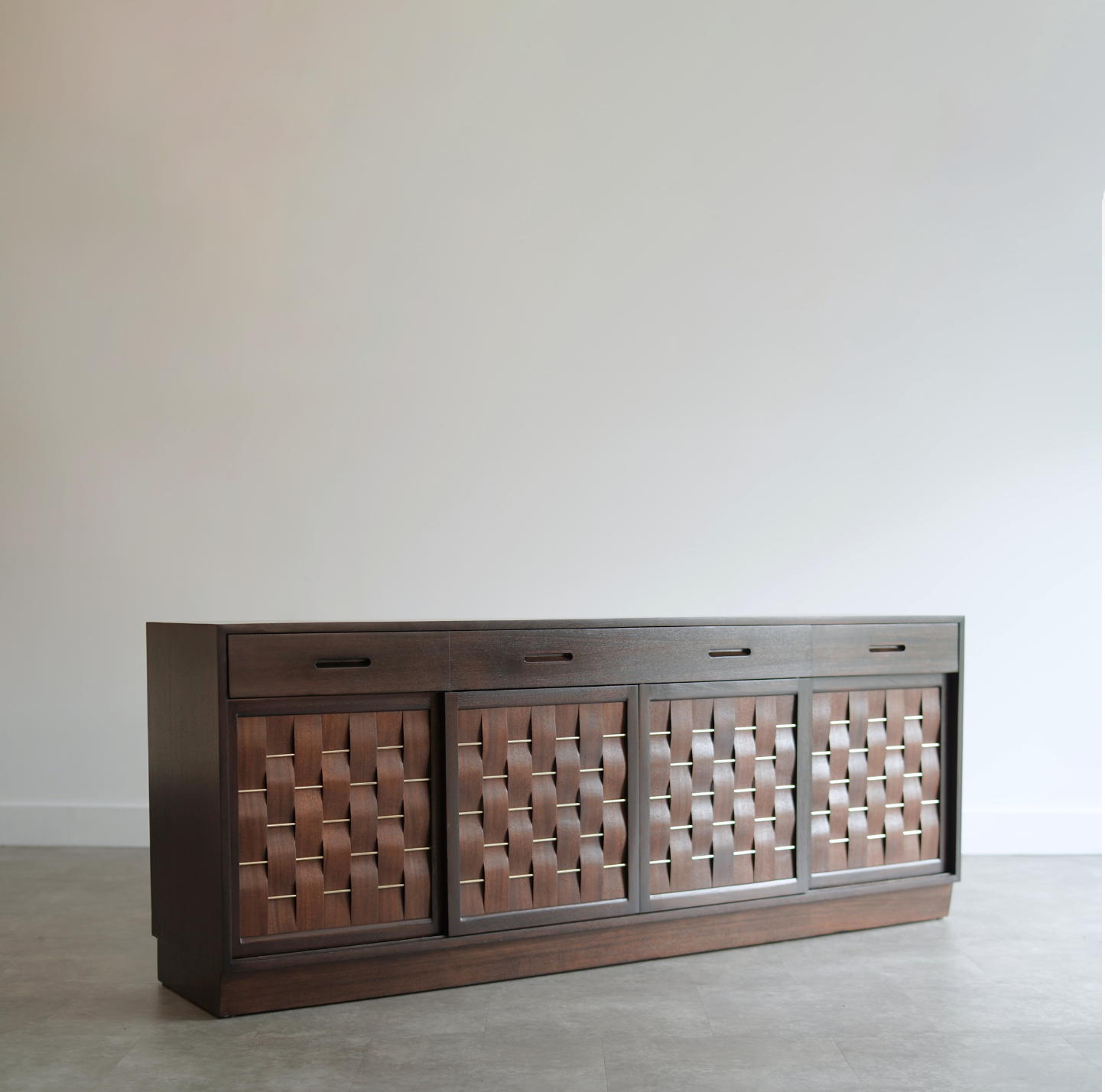Basket Weave Credenza by Edward Wormley in Mahogany, C. 1960s
