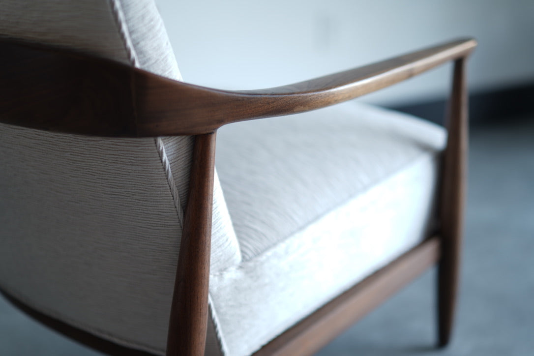 Set of Walnut Lounge Chairs by Erwin Lambeth, C. 1950s