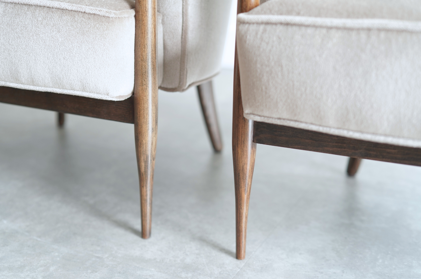 Set of MCM Lounge Chairs in Mohair, C. 1960s