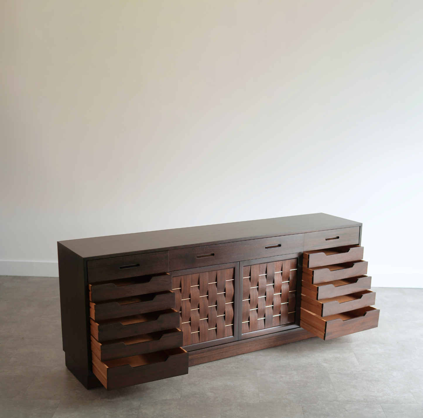 Basket Weave Credenza by Edward Wormley in Mahogany, C. 1960s