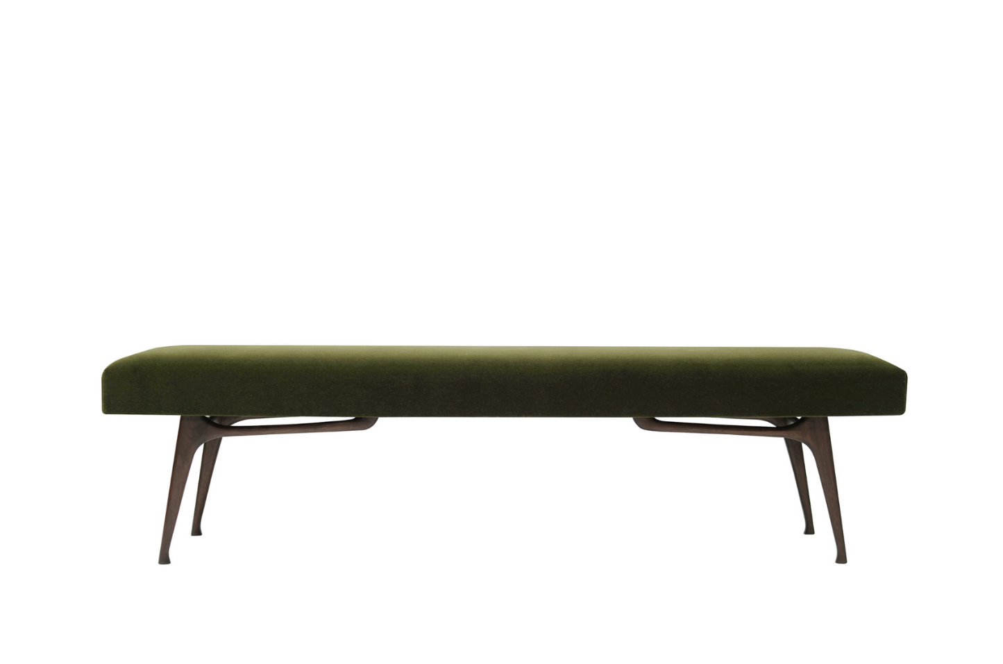 Sculptural ICO Bench Series 72 in Dark Walnut