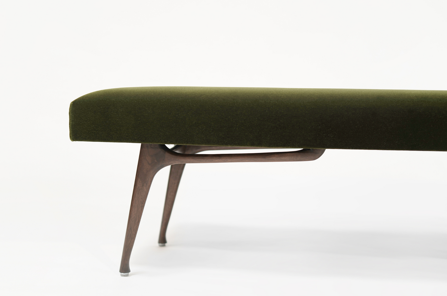 Sculptural ICO Bench Series 72 in Dark Walnut