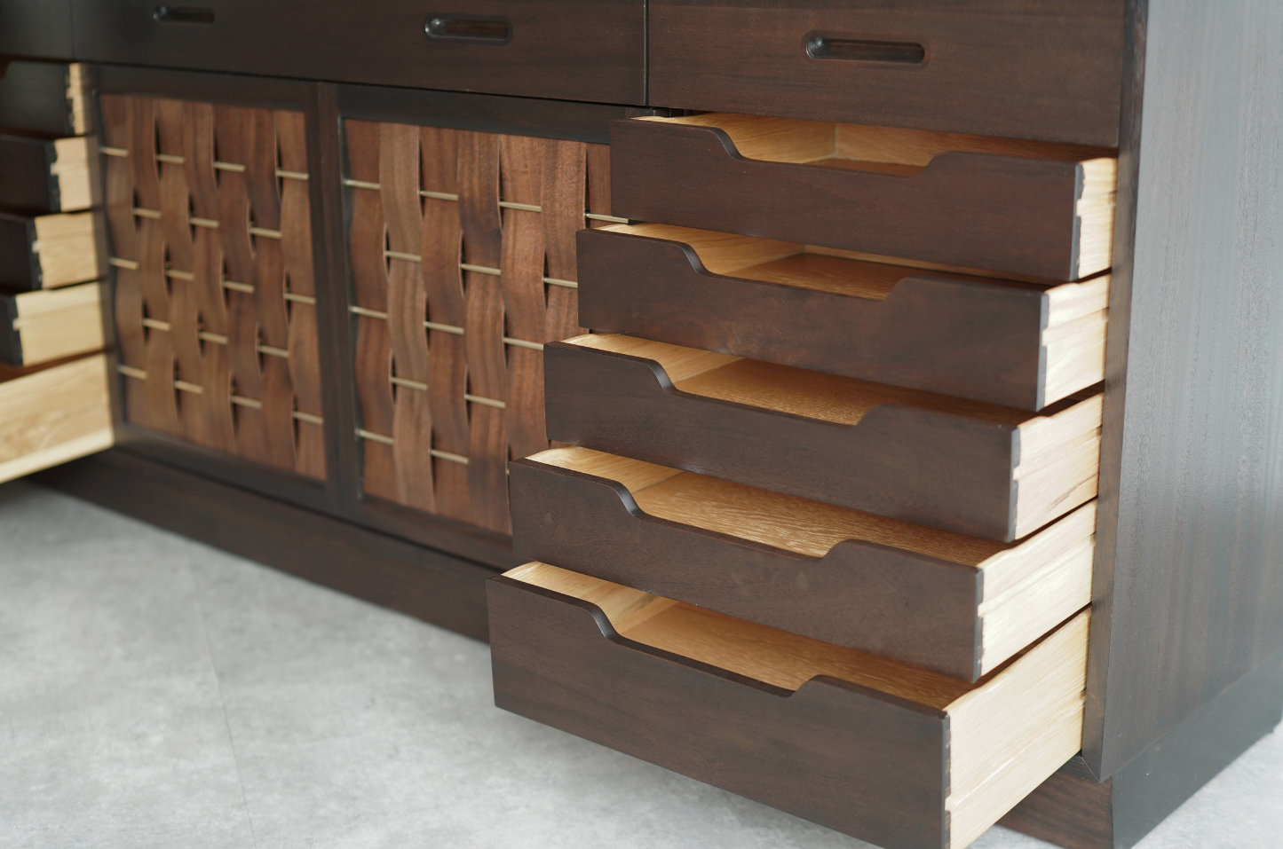 Basket Weave Credenza by Edward Wormley in Mahogany, C. 1960s