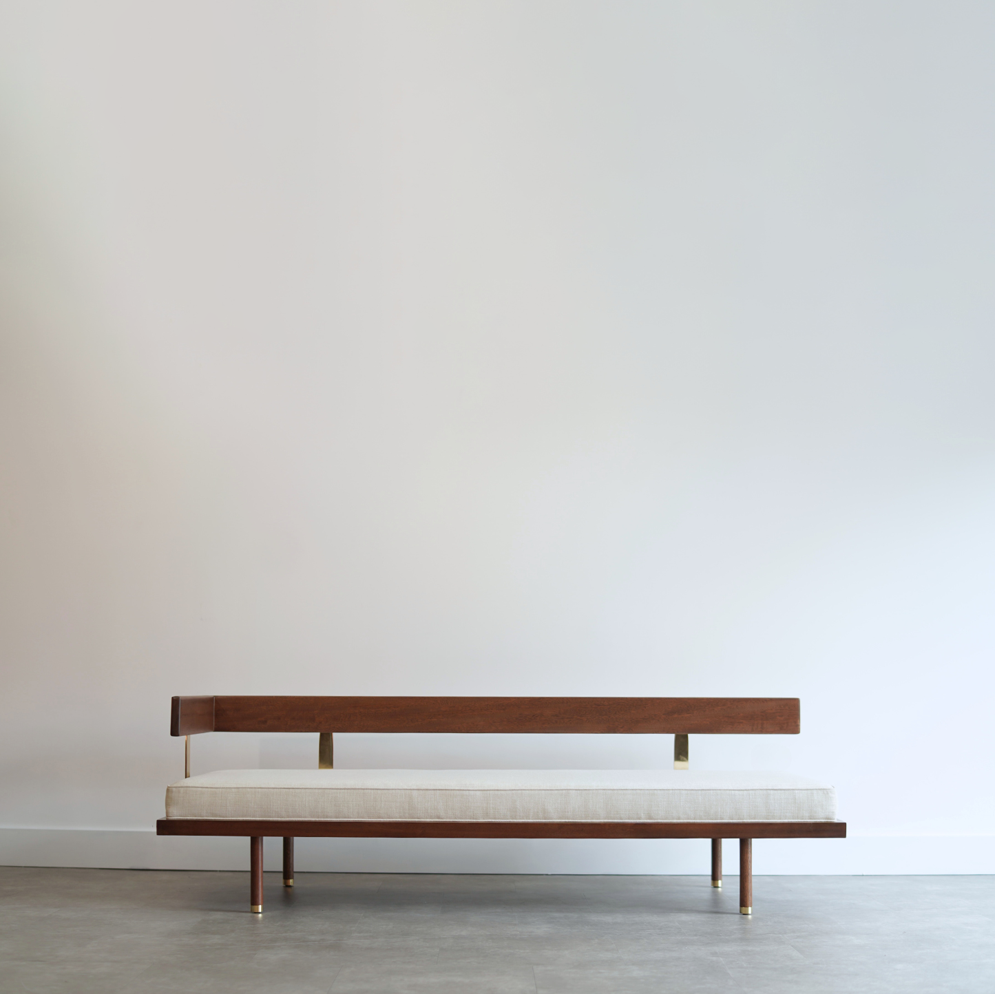 Mahogany and Brass Daybed by Harvey Probber, C. 1950s