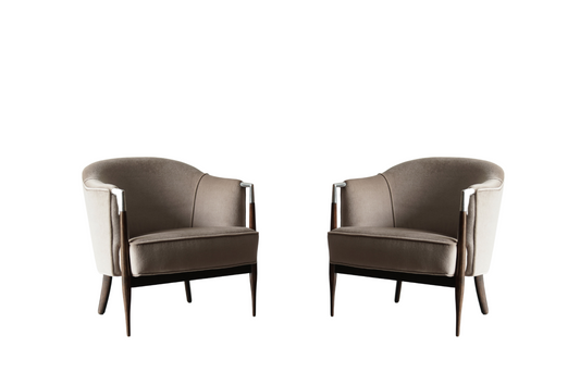 Set of MCM Lounge Chairs in Mohair, C. 1960s