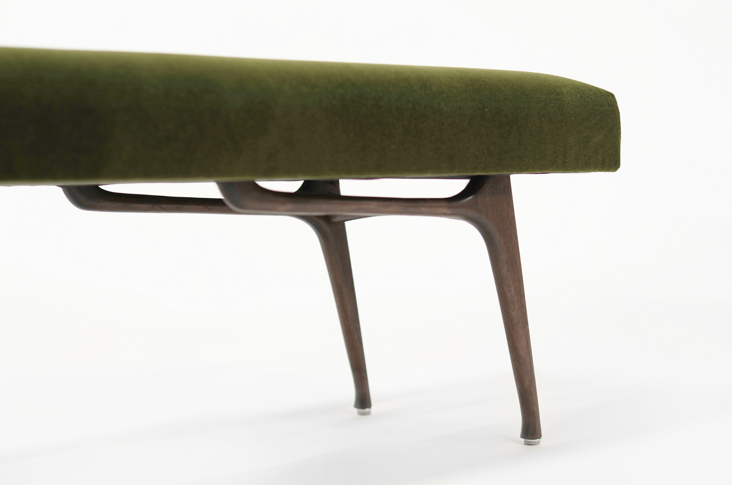 Sculptural ICO Bench Series 72 in Dark Walnut