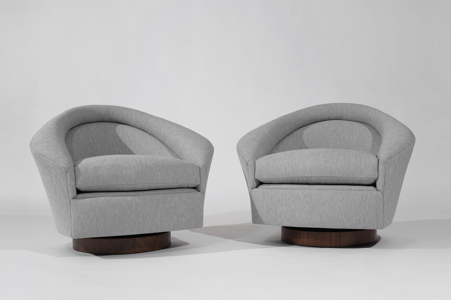 Set of Swivel Tilt Lounge Chairs by Adrian Pearsall, C. 1950s