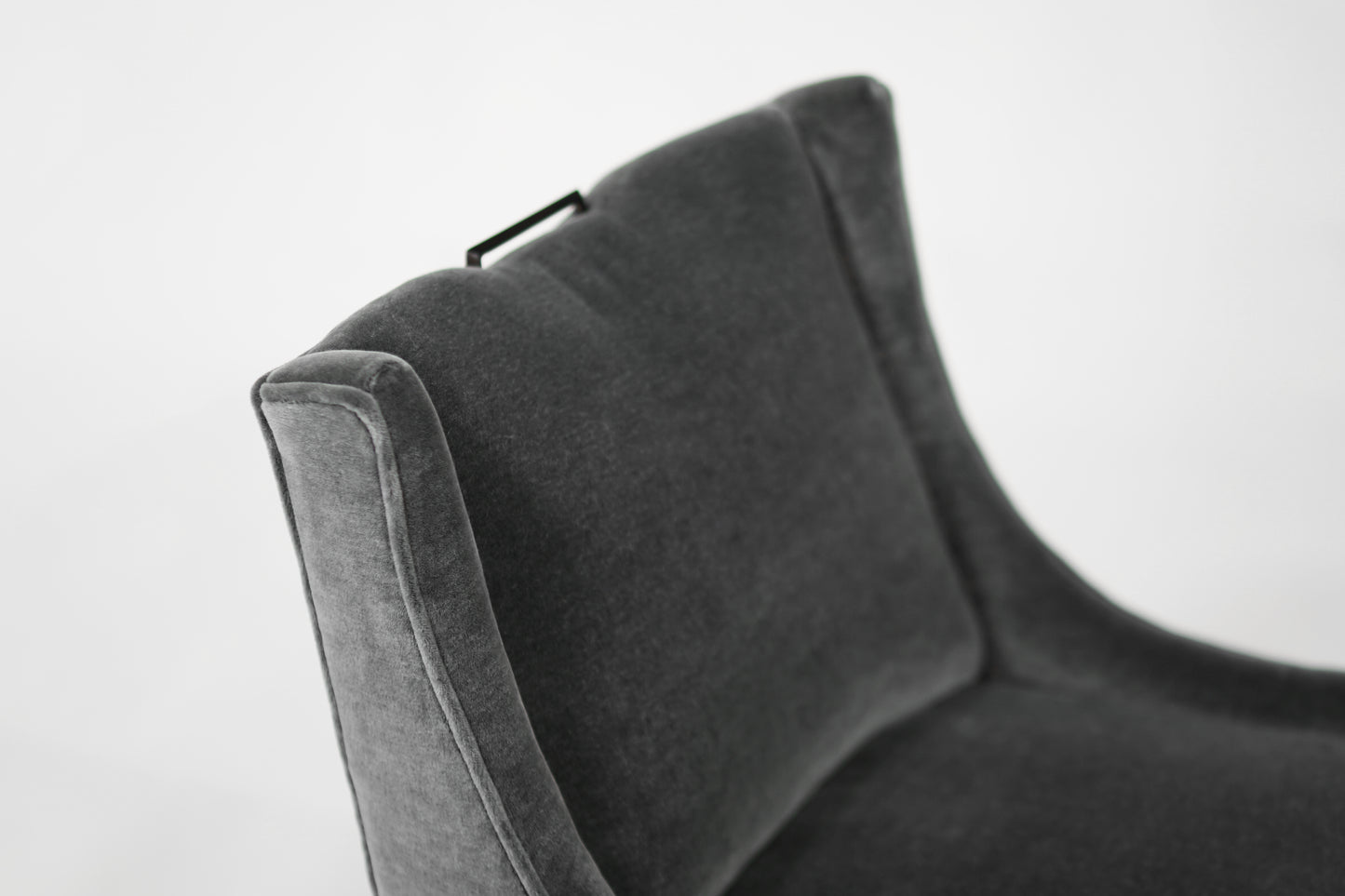 Set of Slipper Chairs by Selig in Plush Mohair, C. 1950s