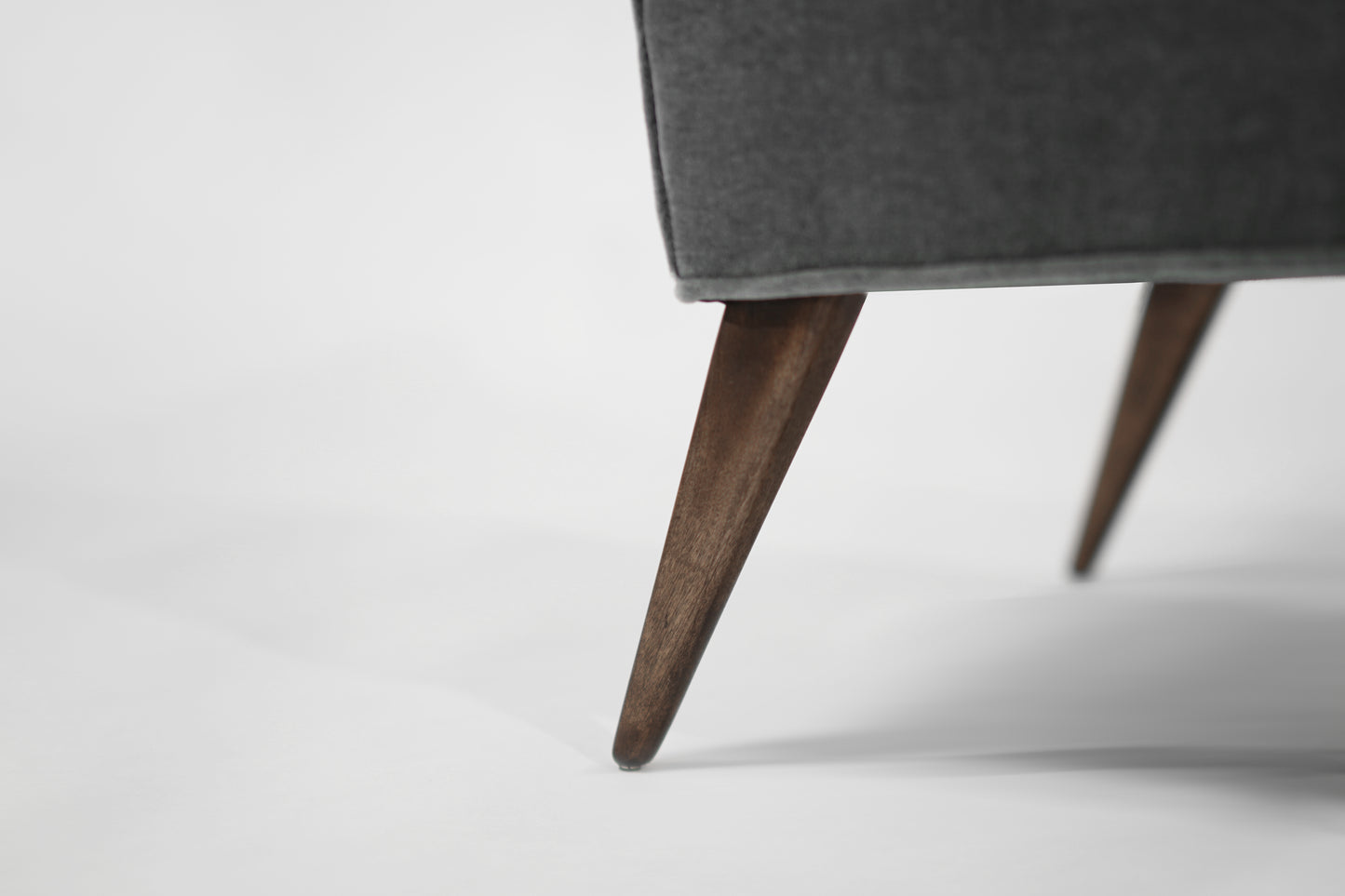 Set of Slipper Chairs by Selig in Plush Mohair, C. 1950s