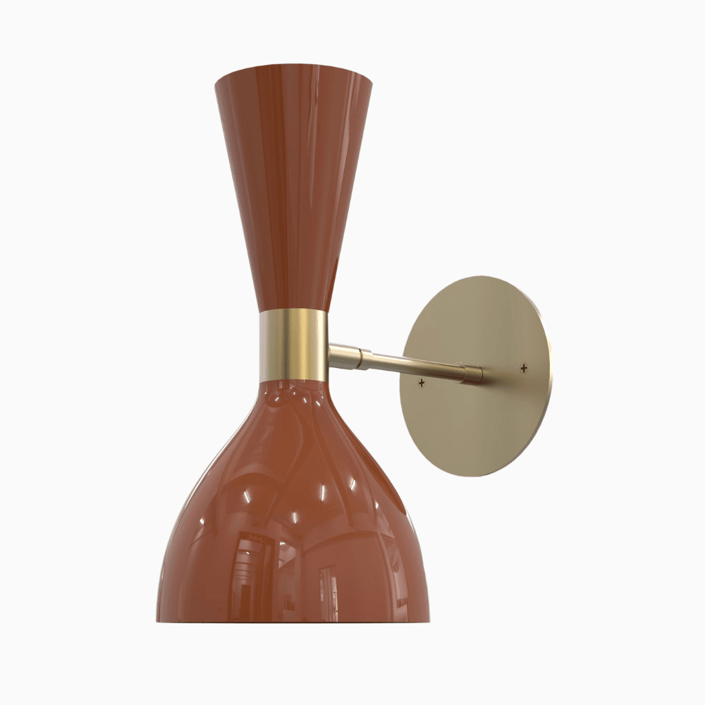 Ludo Wall Sconce (Terracotta, Natural Brass)