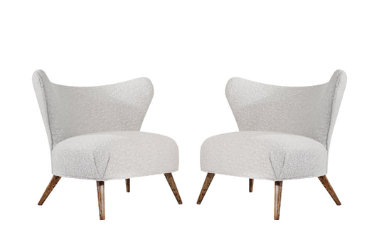 Scandinavian Modern Wingback Lounges, Denmark, C. 1950s