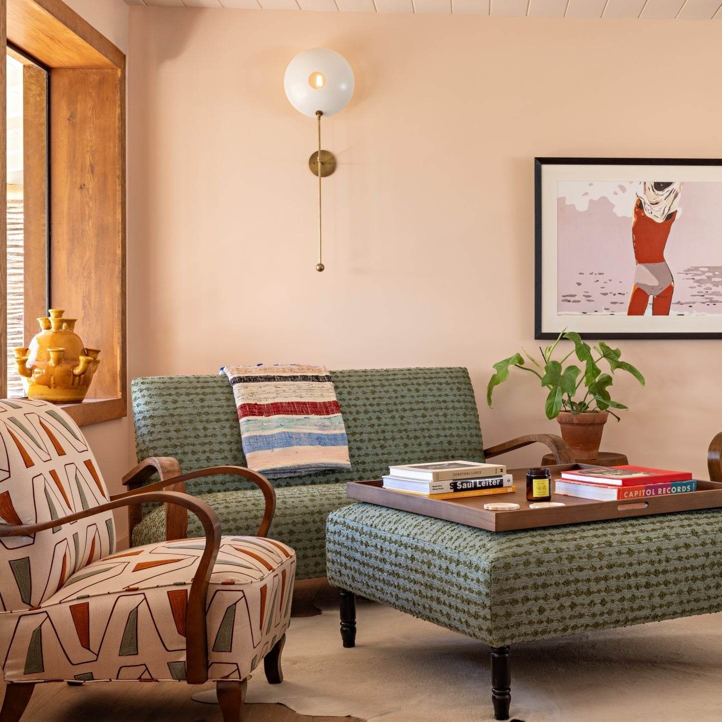 POP Wall Sconce (Perfect White, Bronze) — Design by Kimberly Walker, Photo by Karyn Millet