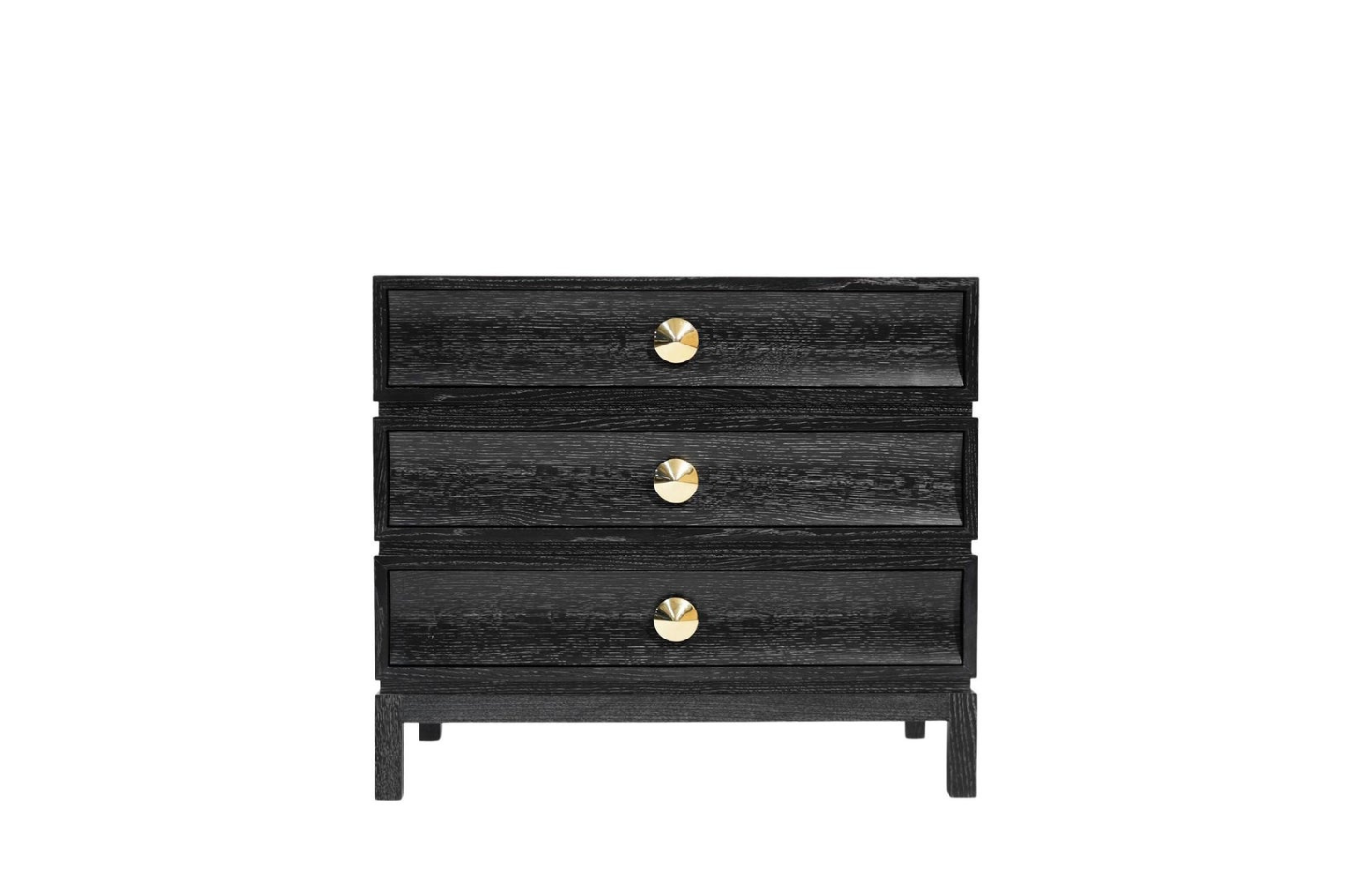 Stacked Bedside Table in Black Ceruse
