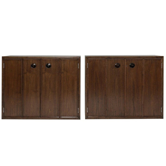 Rare Set of Floating Cabinets by Edward Wormley for Dunbar, circa 1950s