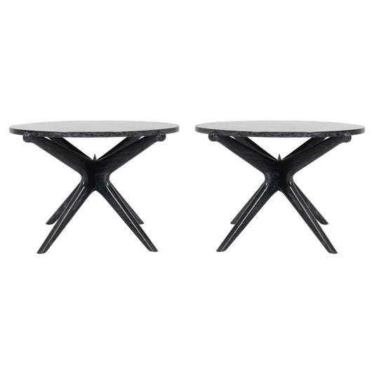 Set of Gazelle End Tables in Limed Oak