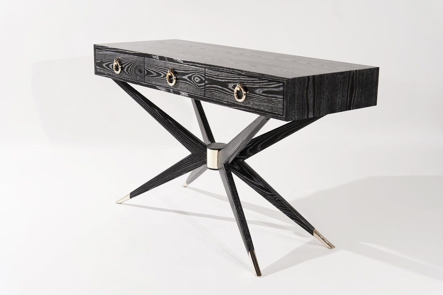 Sputnik Console Table in Black Ceruse
