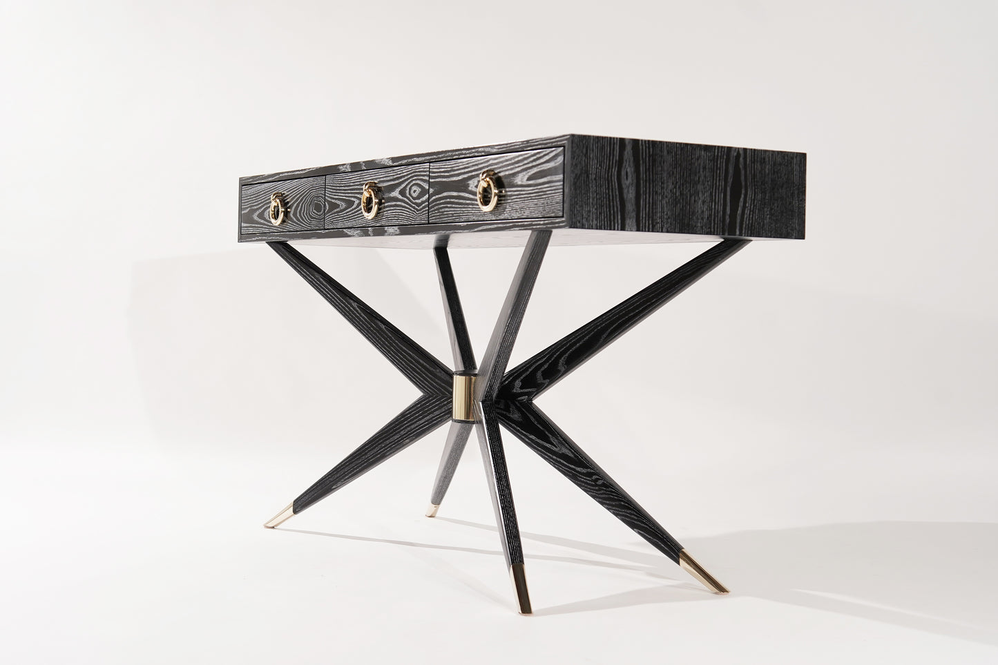Sputnik Console Table in Black Ceruse