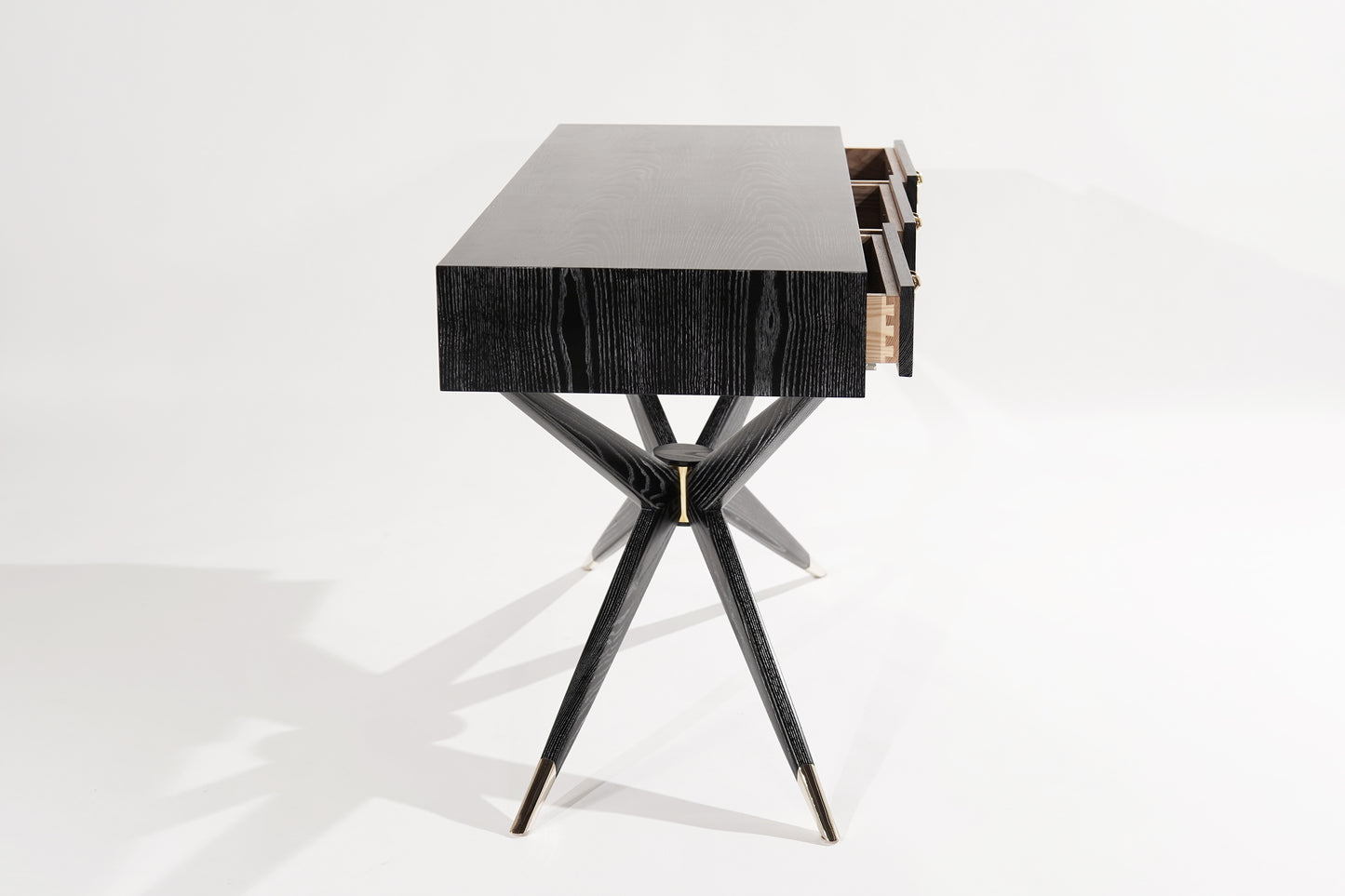 Sputnik Console Table in Black Ceruse