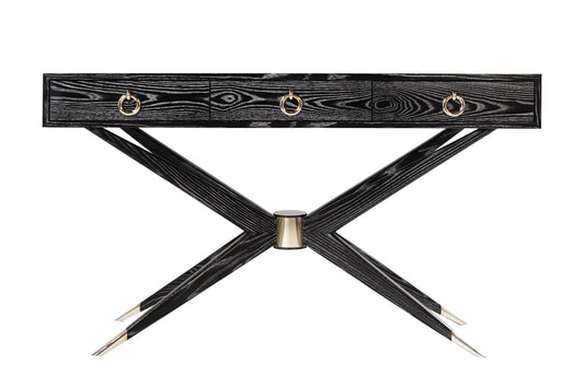 Sputnik Console Table in Black Ceruse